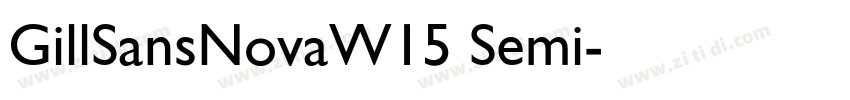 GillSansNovaW15 Semi字体转换